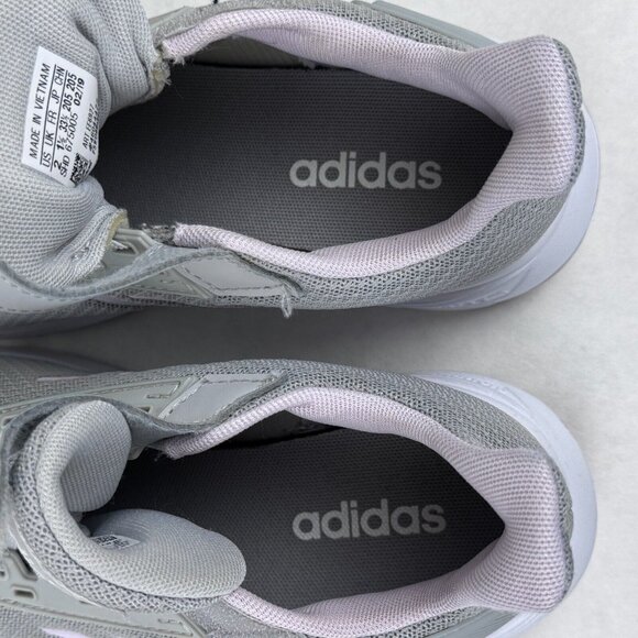 Adidas Cloudfoam Womens Gray Pink White Adiwear Sneaker Hook Loop Closure Size 2 - Picture 7 of 12